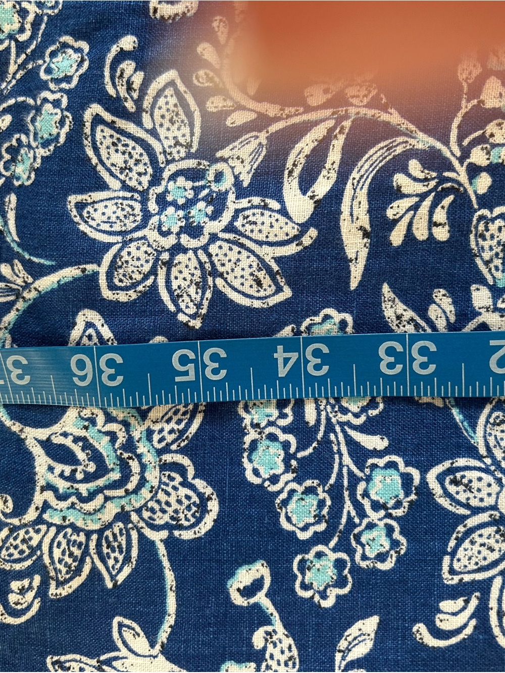 J. Jill Love Linen Resort Wear Floral White & Blue Shift Sleeveless Mini Dress, - Picture 7 of 7